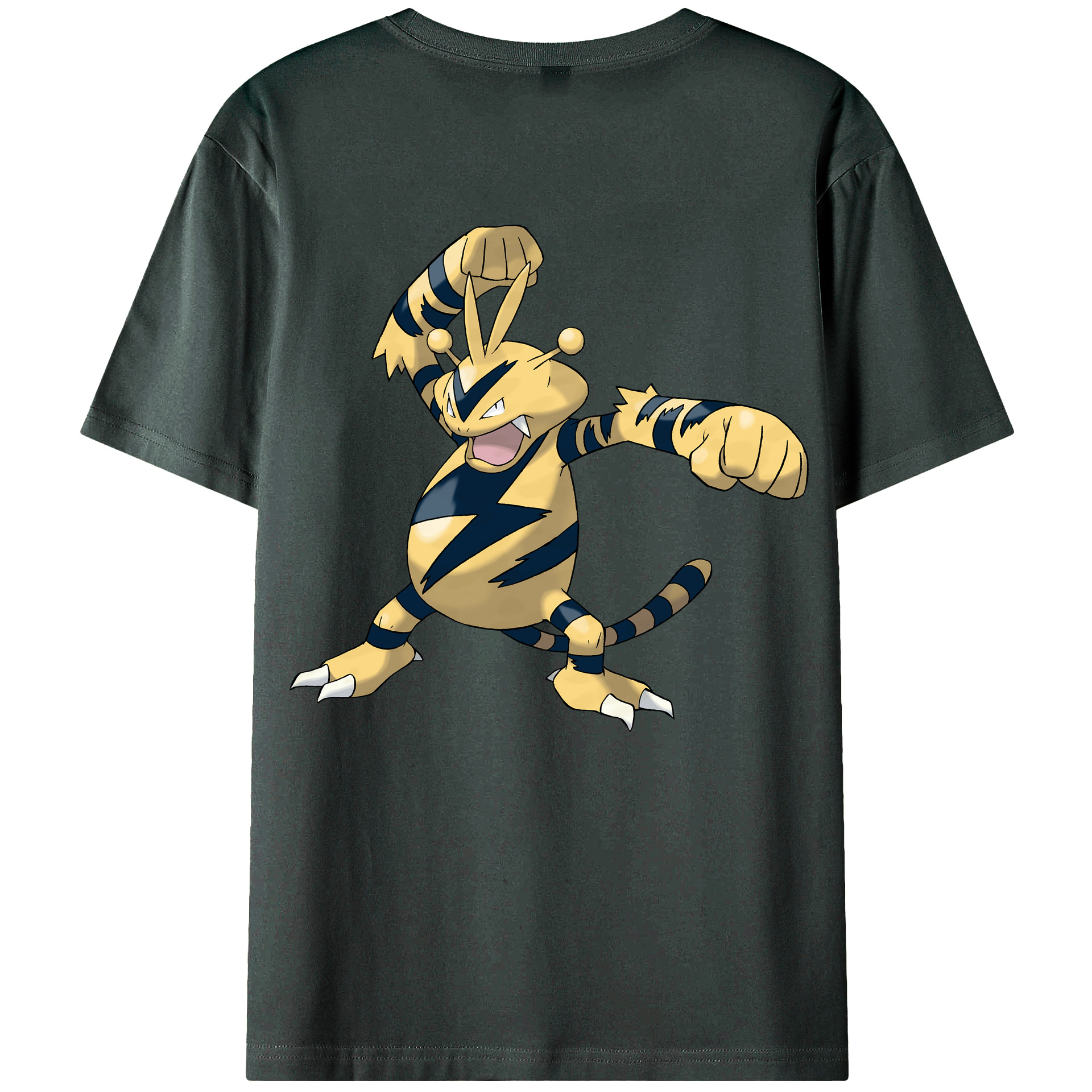 （画像用） ポケットモンスター Pokémon 綿100％ メンズ半袖Tシャツ（バックプリント） 通気性